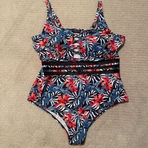 Hanna Nikole Plus Size 20W Mesh Hollow Out Monokini